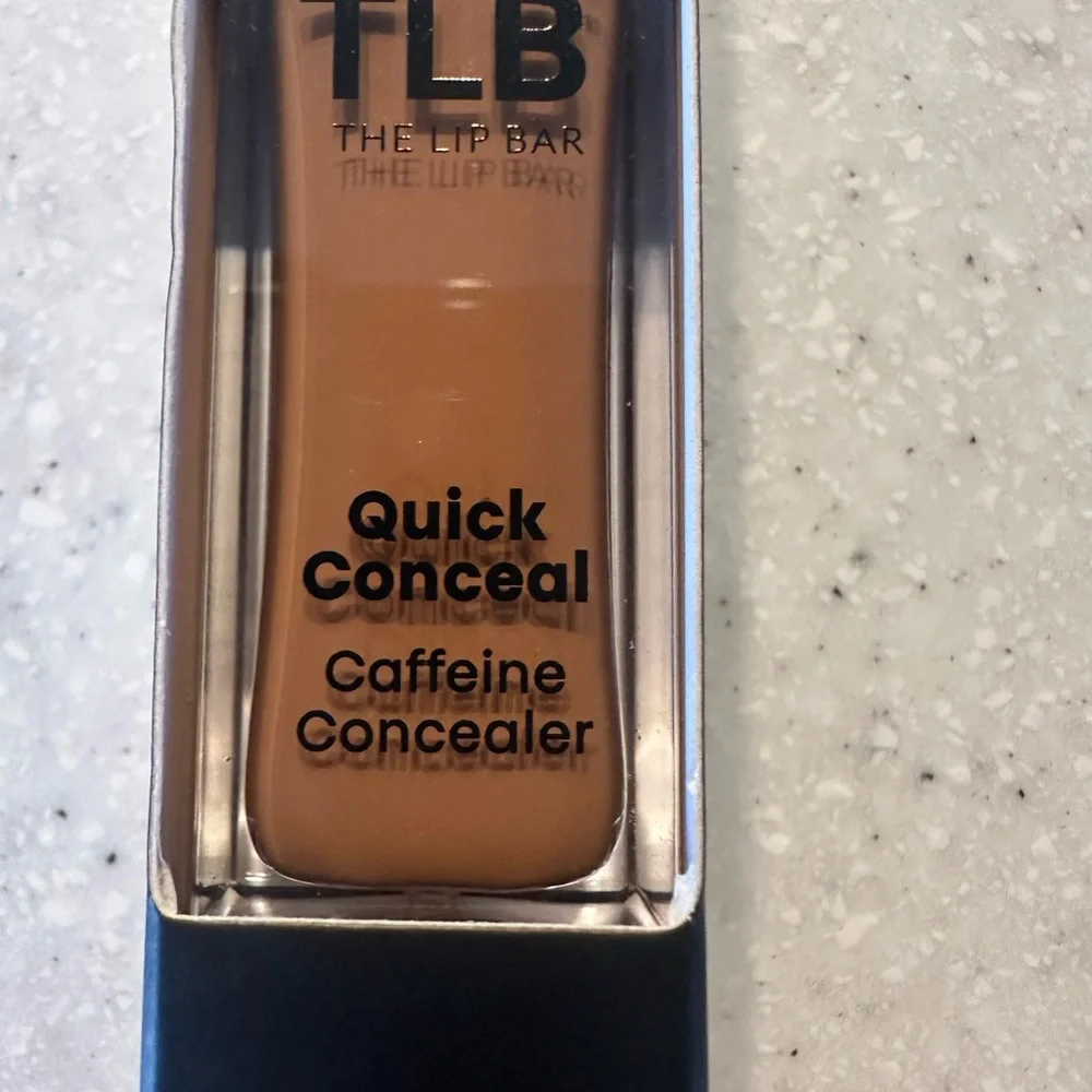 The Lip Bar TLP Quick Conceal Caffeine Cinnamon. Face Just Tint Honey Dip Vegan